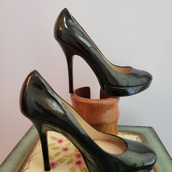 Joan & David Patent Leather Stiletto Platform Pump Size 7 - Picture 4 of 8